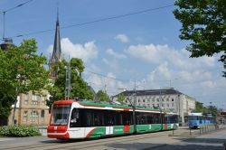 City-Bahn Chemnitz Stadtbahn ChemnitzBahn Stadler Citylink im Dieselbetrieb im Bahnhof Frankenberg in Sachsen
